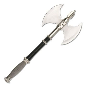 Double Blade Medieval Fantasy Fighting Axe W/ Plaque